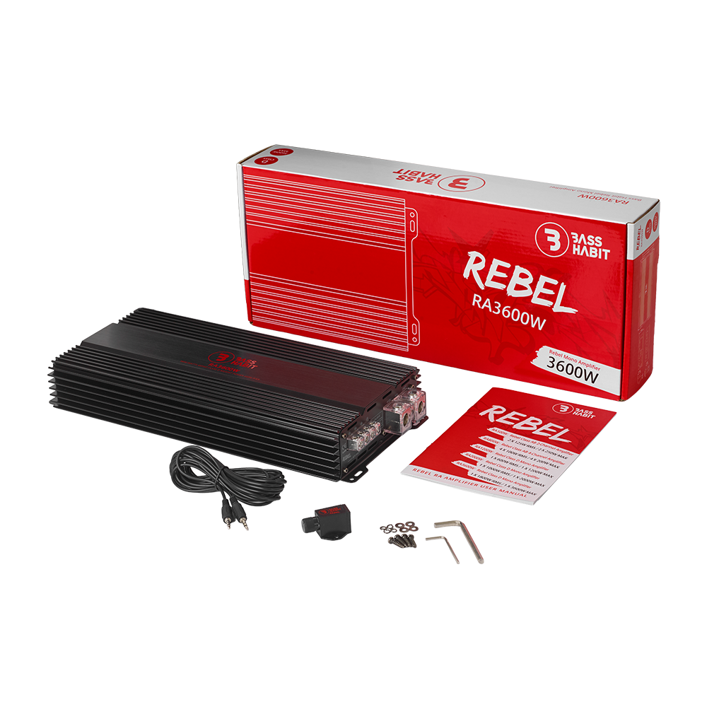 BASSHABIT REBEL RA3600W - Monoblok Klasy D 1800W RMS / 3600W MAX