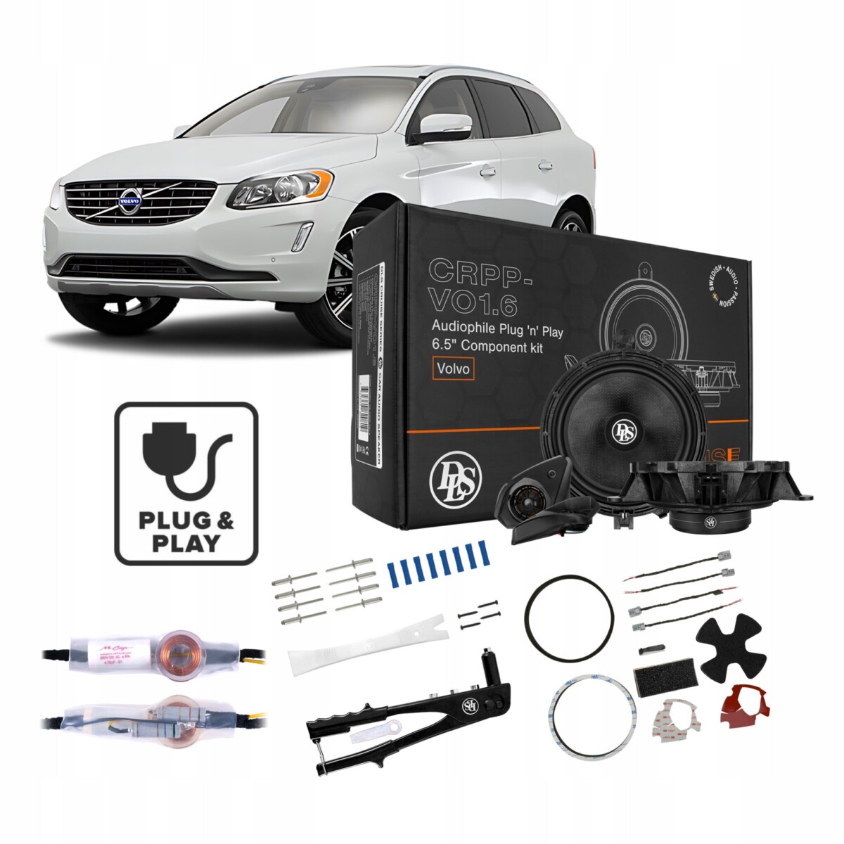Zestaw głośników DLS Plug&Play do starszych Volvo - przód i tył zdjecie Zestaw głośników DLS Plug&Play do starszych Volvo - przód i tył